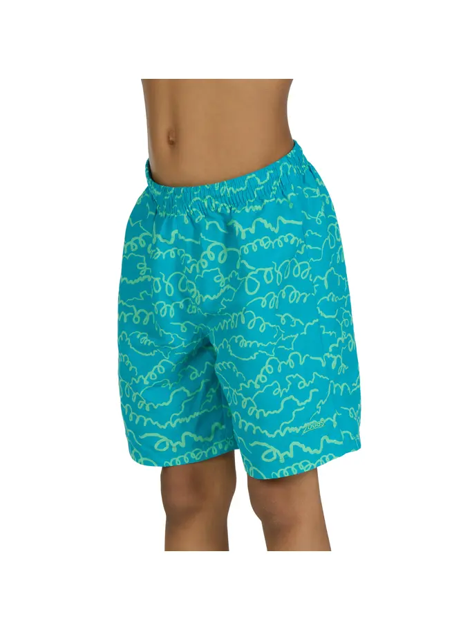 Sale, view full size image of Front view of Product detail - Junior Boys Kahuna 15 Inch Water Swim Shorts KAHU
