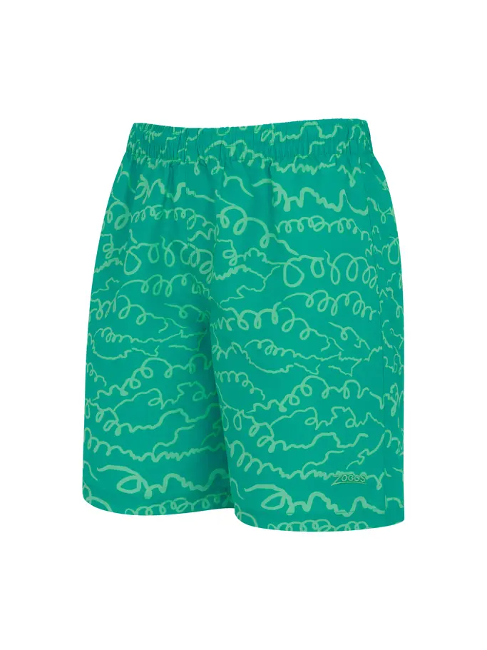 Sale, view full size image of Front view of Product detail - Junior Boys Kahuna 15 Inch Water Swim Shorts KAHU