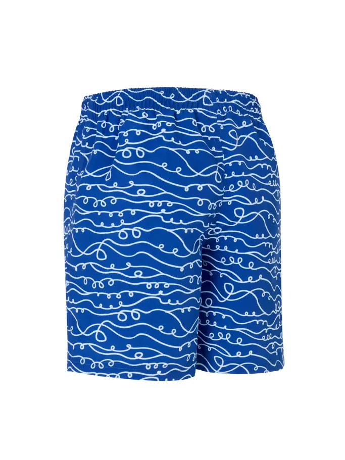 New, view full size image of Front view of Product detail - Junior Boys Kahuna Royal 15" Water Shorts KARY