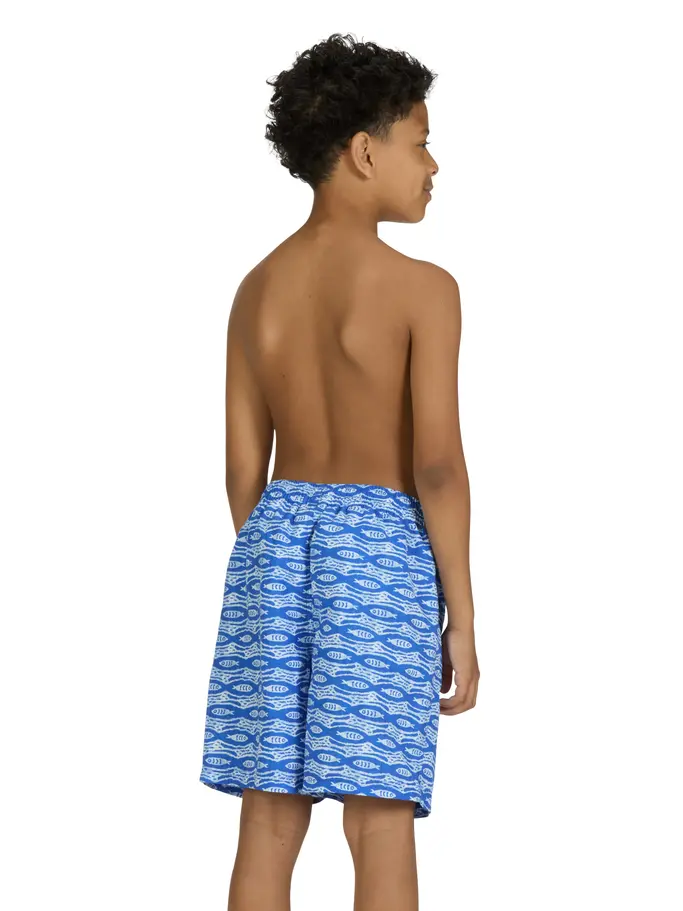 Sale, view full size image of Front view of Product detail - Junior Boys Pisces 15 Inch Water Swim Shorts PISC
