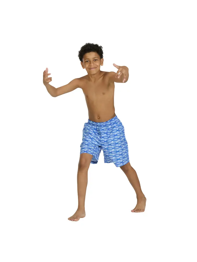 Sale, view full size image of Front view of Product detail - Junior Boys Pisces 15 Inch Water Swim Shorts PISC