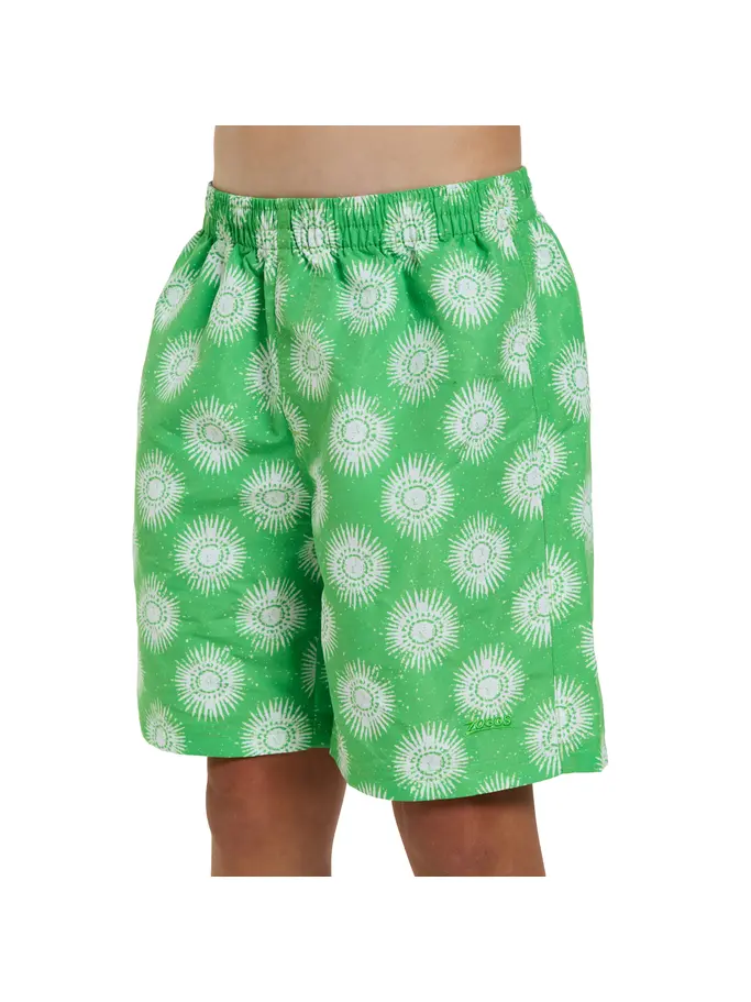 , view full size image of Front view of Product detail - Junior Boys Sun Print 15 Inch Shorts SUNP