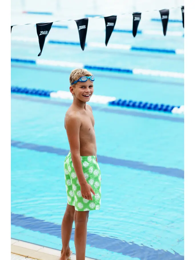 , view full size image of Front view of Product detail - Junior Boys Sun Print 15 Inch Shorts SUNP
