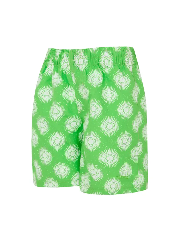 , view full size image of Front view of Product detail - Junior Boys Sun Print 15 Inch Shorts SUNP