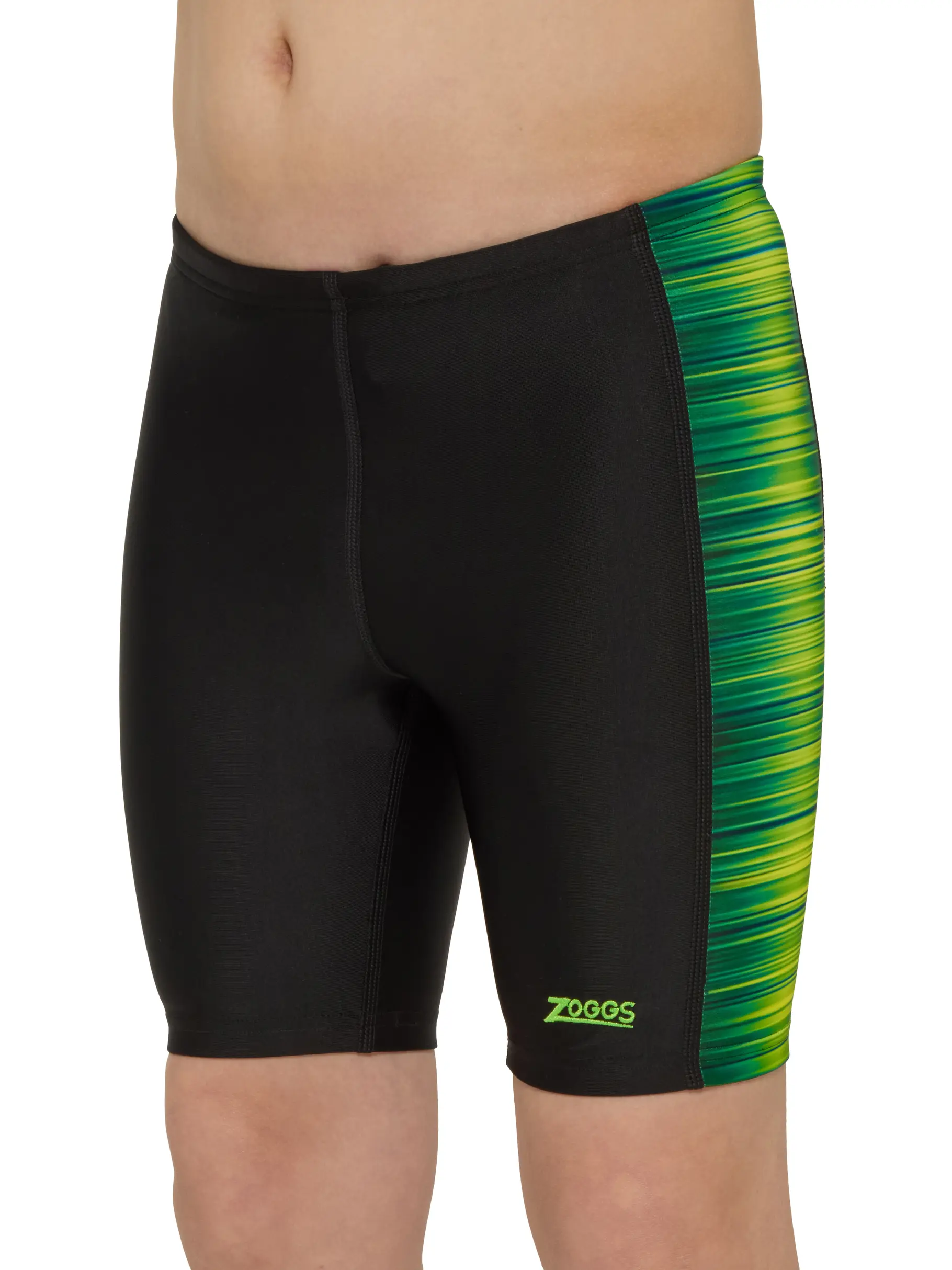 Sale, view full size image of Front view of Product detail - Boys Pipeline Printed Green Panelled Mid Jammer PIGN