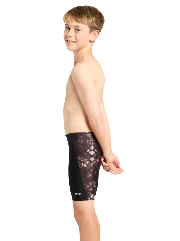 New, view full size image of Front view of Product detail - Junior Boys Mettle Black Cruise Mid Jammers MEBK