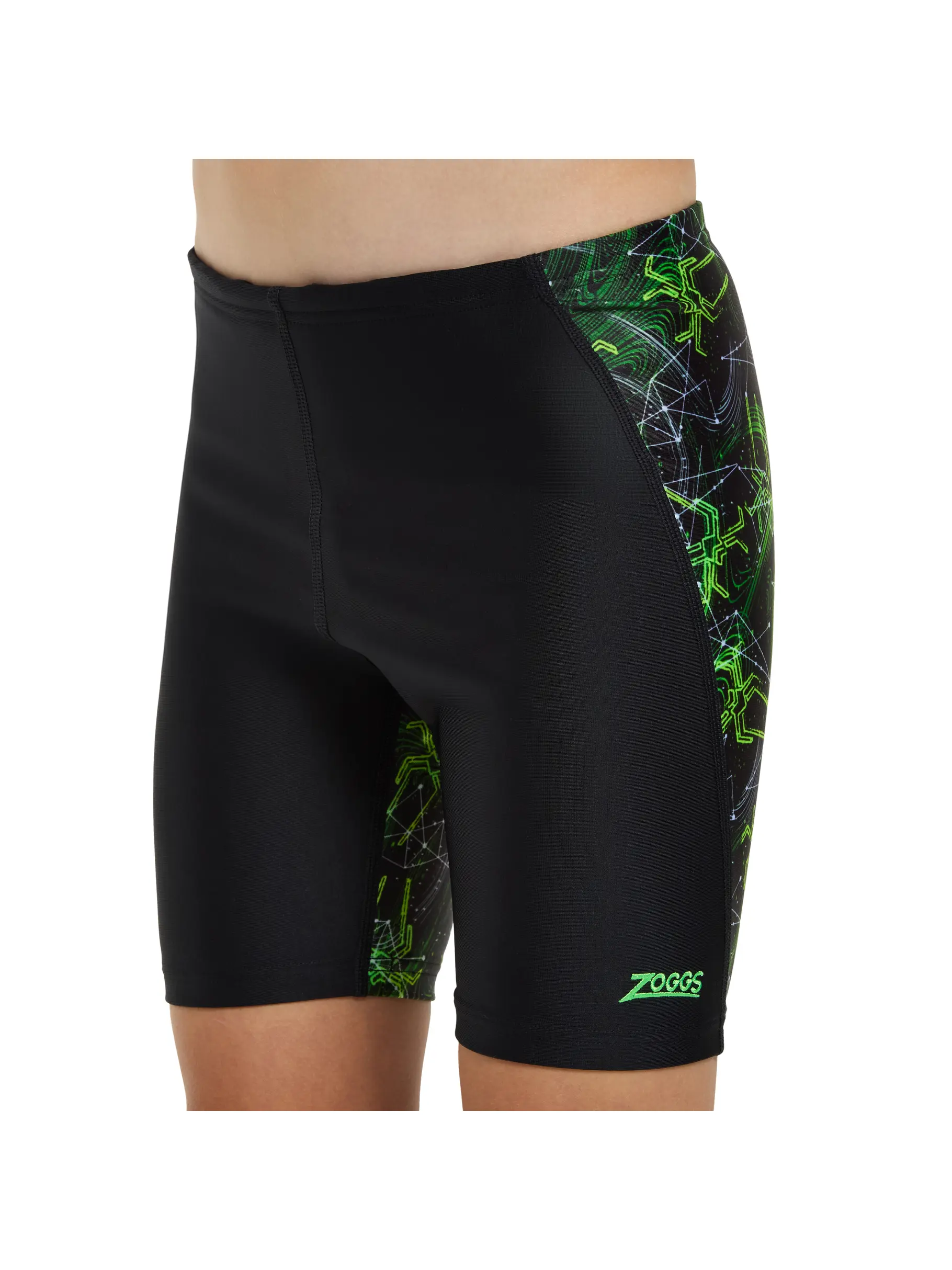 Sale,Clearance, view full size image of Front view of Product detail - Junior Boys Spike Green Cruise Mid Jammer SPKG