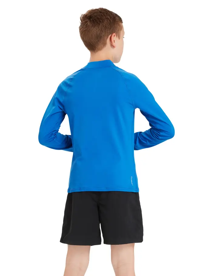 , view full size image of Front view of Product detail - Bells Long Sleeve Sun Top blue