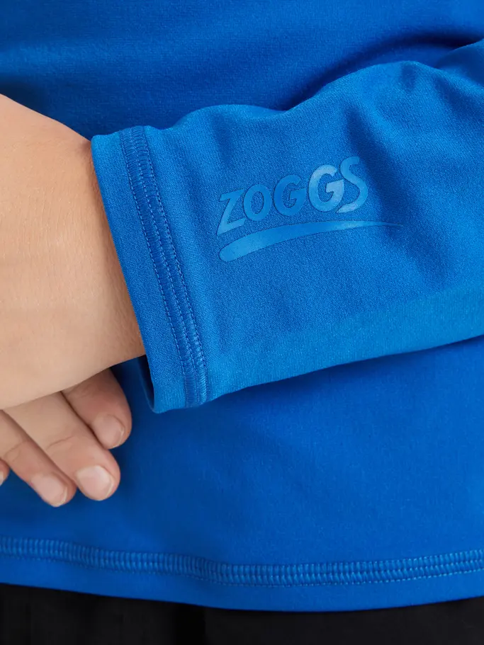 , view full size image of Front view of Product detail - Bells Long Sleeve Sun Top blue