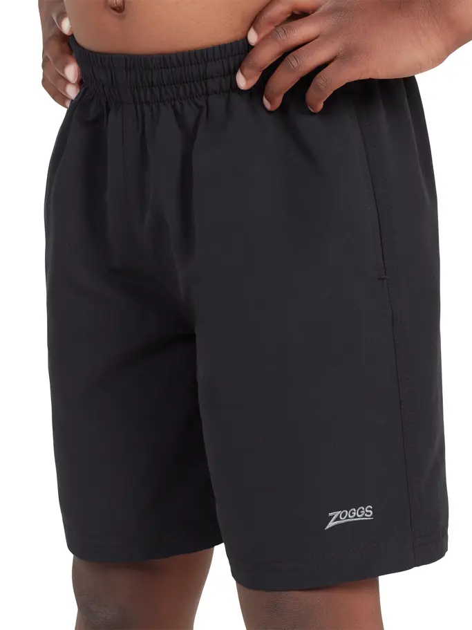 , view full size image of Front view of Product detail - Boys Penrith 15 Inch Length Shorts - Ecodura black