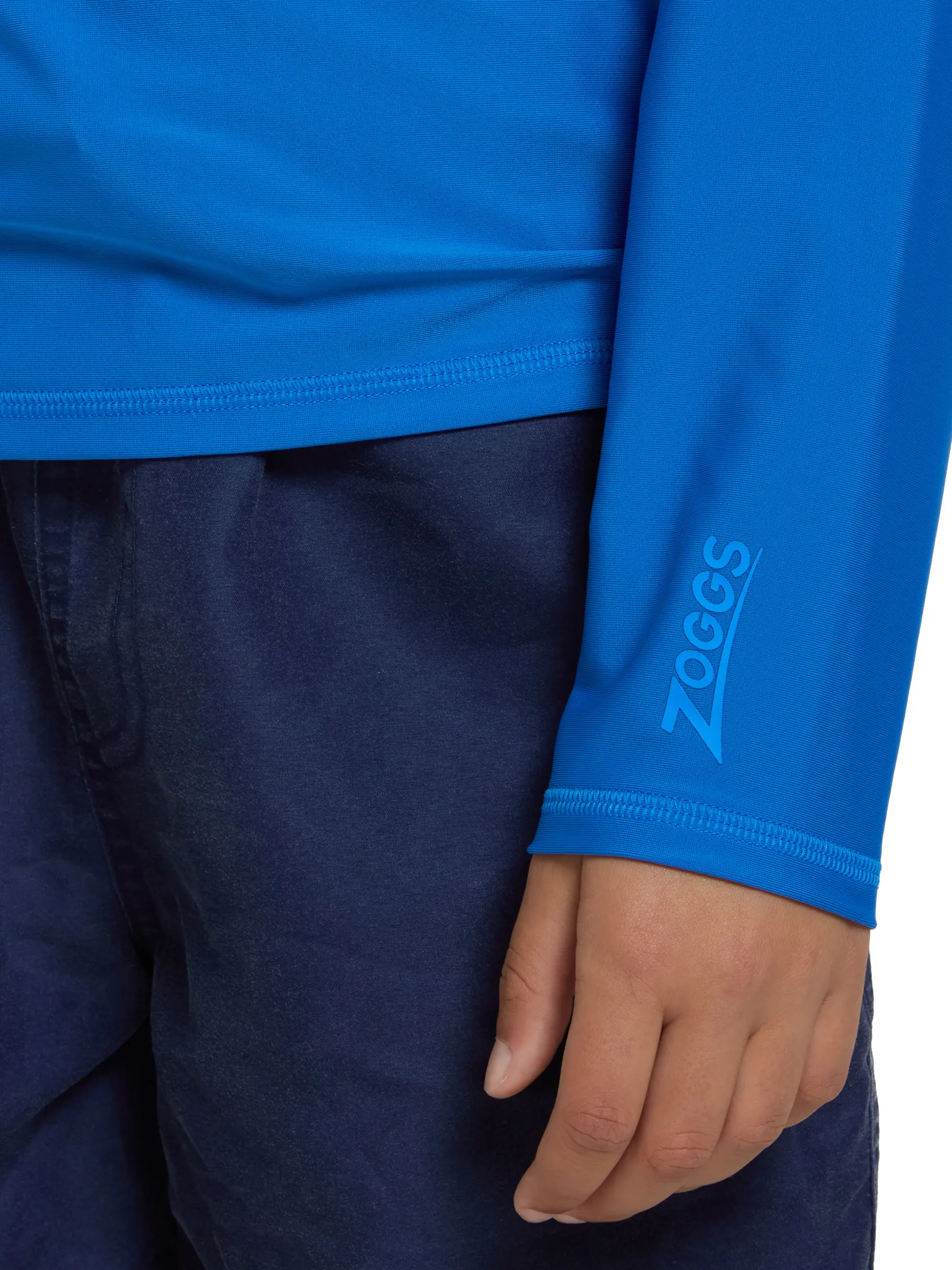 New, view full size image of Front view of Product detail - Bells Long Sleeve Sun Top Boys Ecolast blue