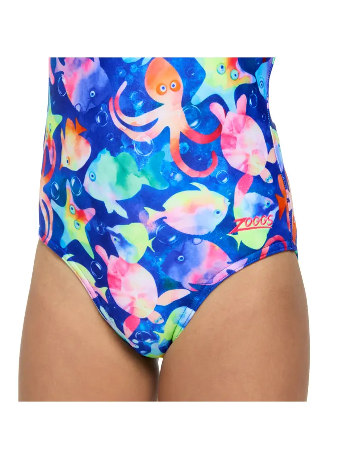 Sale,Clearance, view full size image of Front view of Product detail - Girls Bubbles Actionback One Piece BUBB