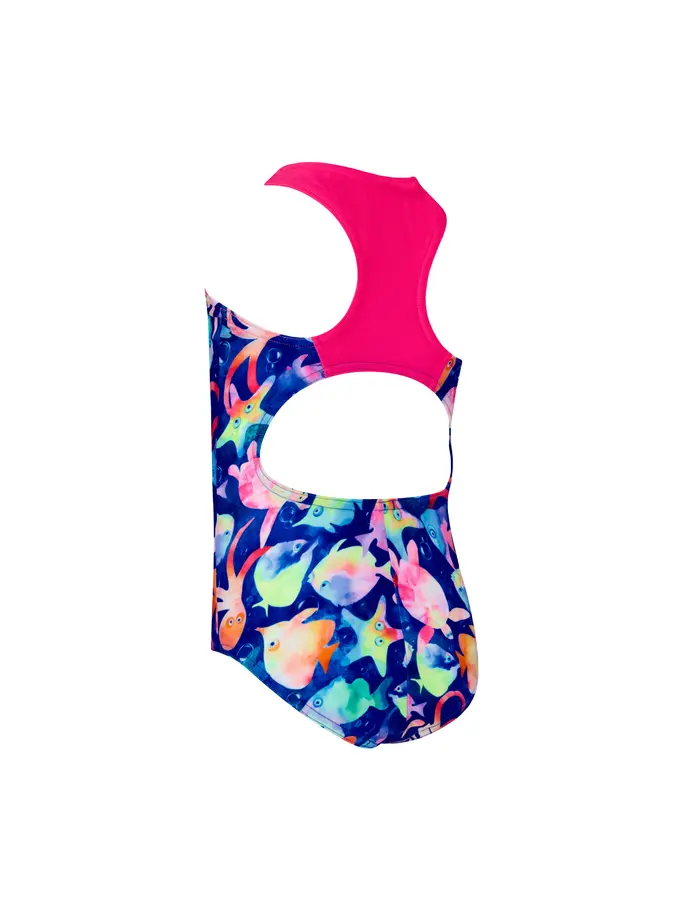 Sale,Clearance, view full size image of Front view of Product detail - Girls Bubbles Actionback One Piece BUBB