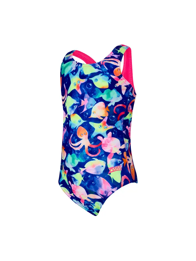 Sale,Clearance, view full size image of Front view of Product detail - Girls Bubbles Actionback One Piece BUBB