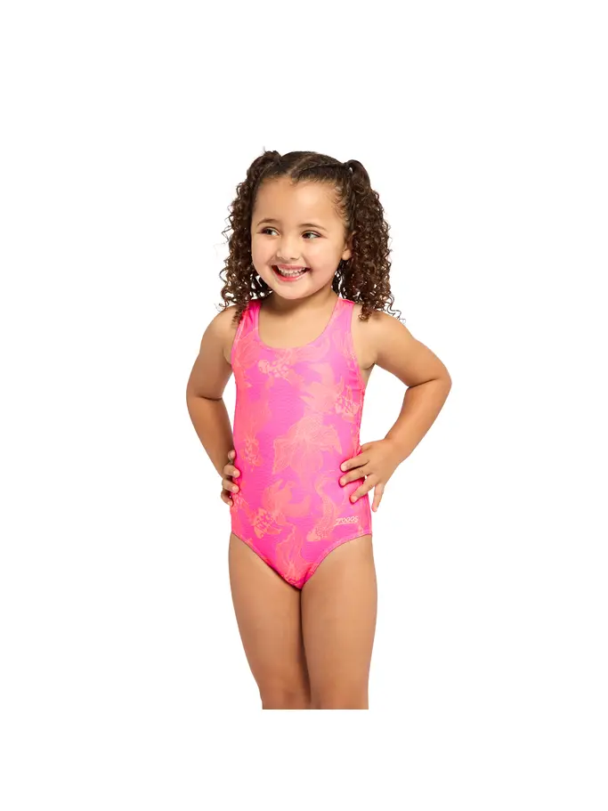 New, view full size image of Front view of Product detail - Girls Koi Actionback Swimsuit KOPK