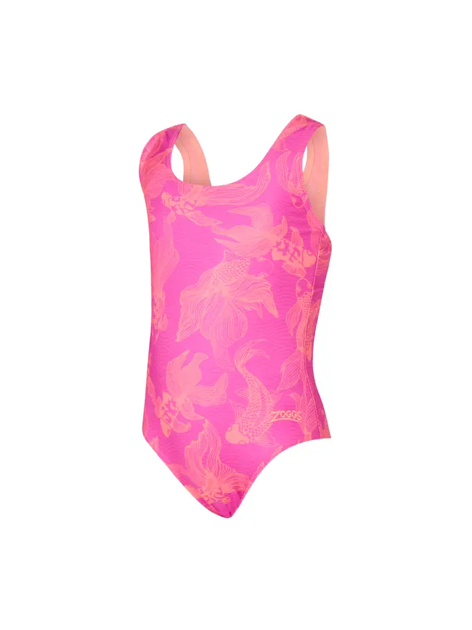 New, view full size image of Front view of Product detail - Girls Koi Actionback Swimsuit KOPK