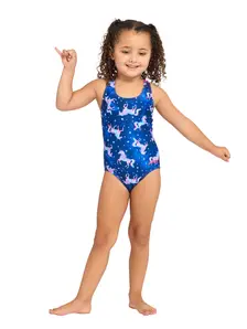 Display front view 1 of Product detail - Girls Pegaso Actionback Swimsuit PEGA