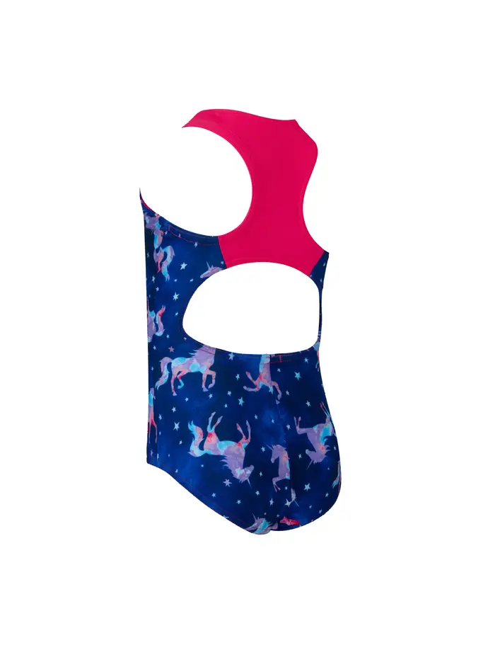 New, view full size image of Front view of Product detail - Girls Pegaso Actionback Swimsuit PEGA