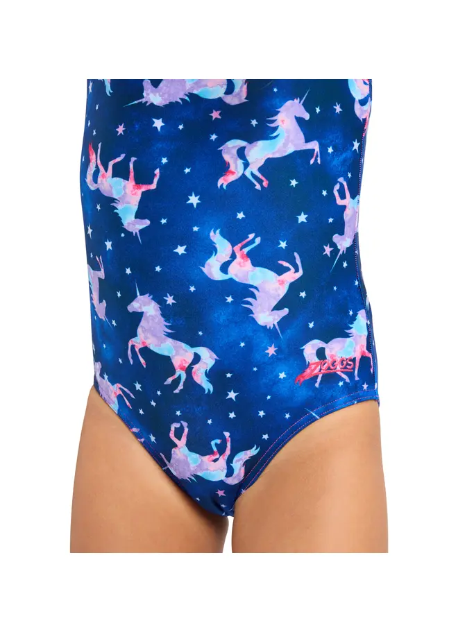 New, view full size image of Front view of Product detail - Girls Pegaso Actionback Swimsuit PEGA