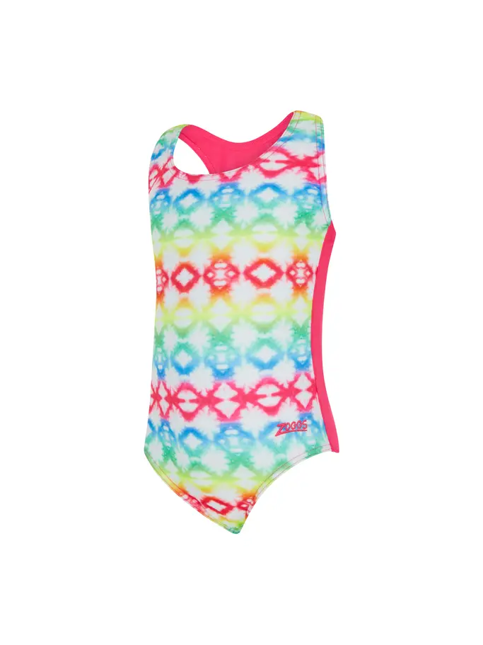 Sale, view full size image of Front view of Product detail - Girls Rainbow Haze Actionback One Piece Swimsuit RBHZ