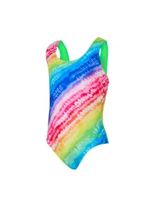 Display front view 7 of Product detail - Girls Rainbow  Ripple Actionback Swimsuit RNRI