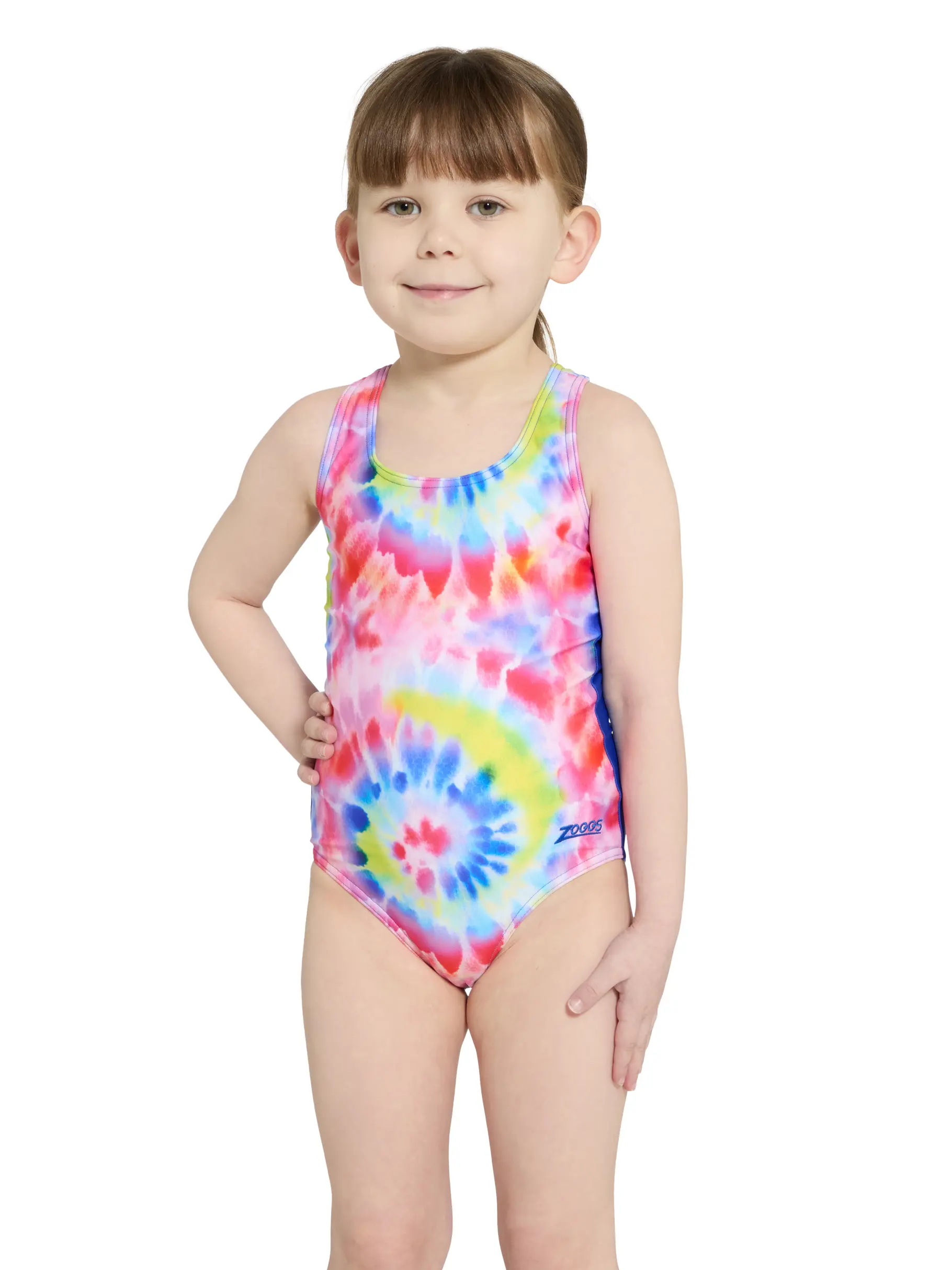 Sale, view full size image of Front view of Product detail - Girls Twister Actionback One Piece Swimsuit TWIS