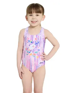 Display front view 2 of Product detail - Girls Unicorn Actionback One Piece Swimsuit UNIC