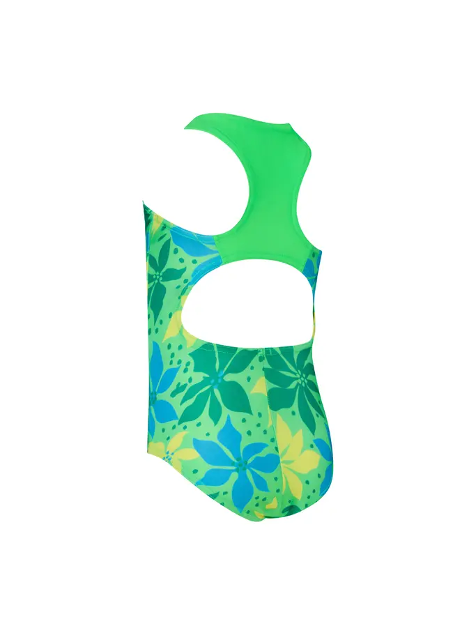 Sale,Clearance, view full size image of Front view of Product detail - Girls Waikiki Green Actionback One Piece WAGN