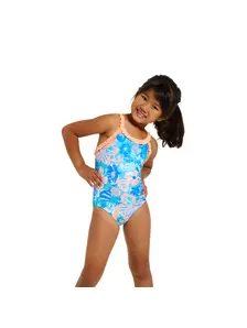 Display front view 2 of Product detail - Girls Bahia Ruffle Crossback Swimsuit BAHI