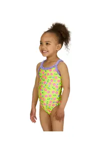 Display front view 2 of Product detail - Girls Cherries Ruffle Crossback Swimsuit CHER