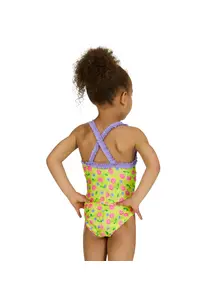 Display front view 4 of Product detail - Girls Cherries Ruffle Crossback Swimsuit CHER