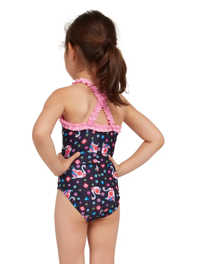 New, view full size image of Front view of Product detail - Girls Daydream Crossback Swimsuit DDRM