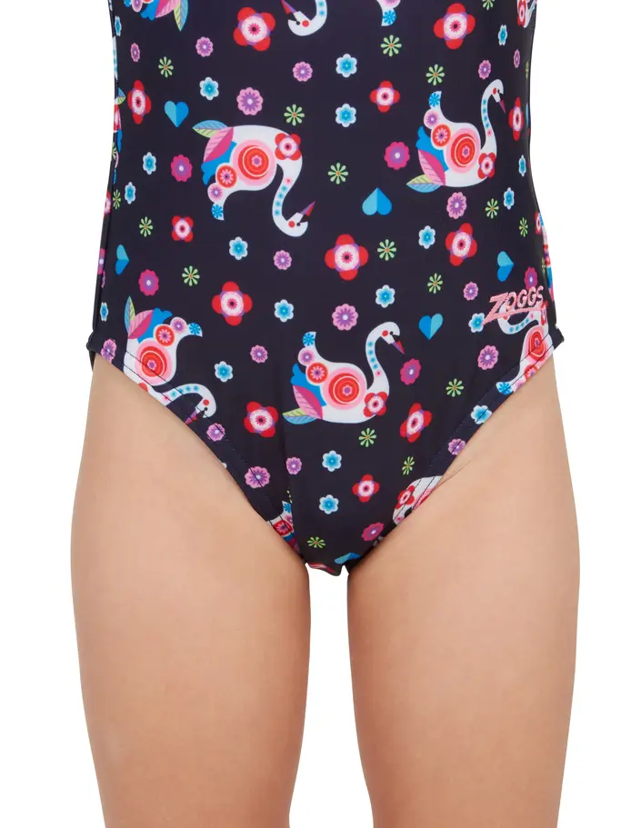 New, view full size image of Front view of Product detail - Girls Daydream Crossback Swimsuit DDRM