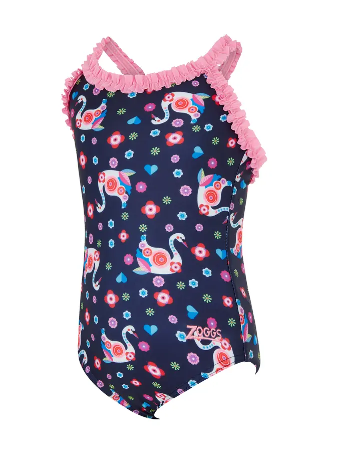 New, view full size image of Front view of Product detail - Girls Daydream Crossback Swimsuit DDRM