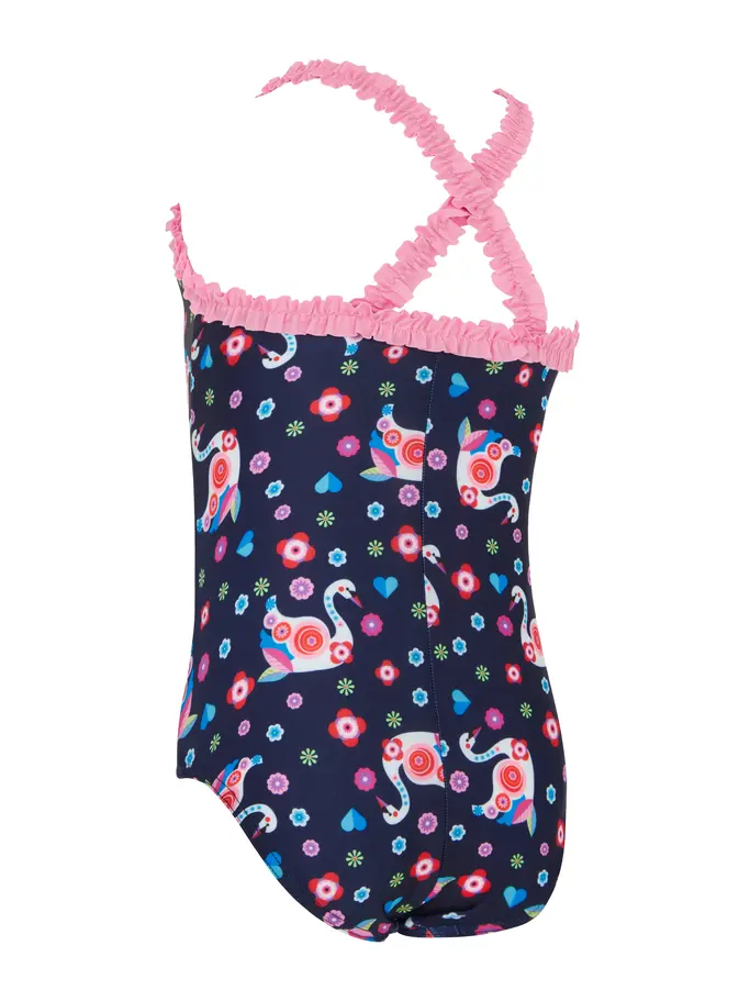New, view full size image of Front view of Product detail - Girls Daydream Crossback Swimsuit DDRM