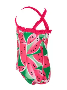 Display front view 2 of Product detail - Girls Watermelon Ruffle Crossback Swimsuit WTML