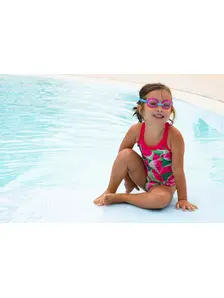 Display front view 3 of Product detail - Girls Watermelon Ruffle Crossback Swimsuit WTML
