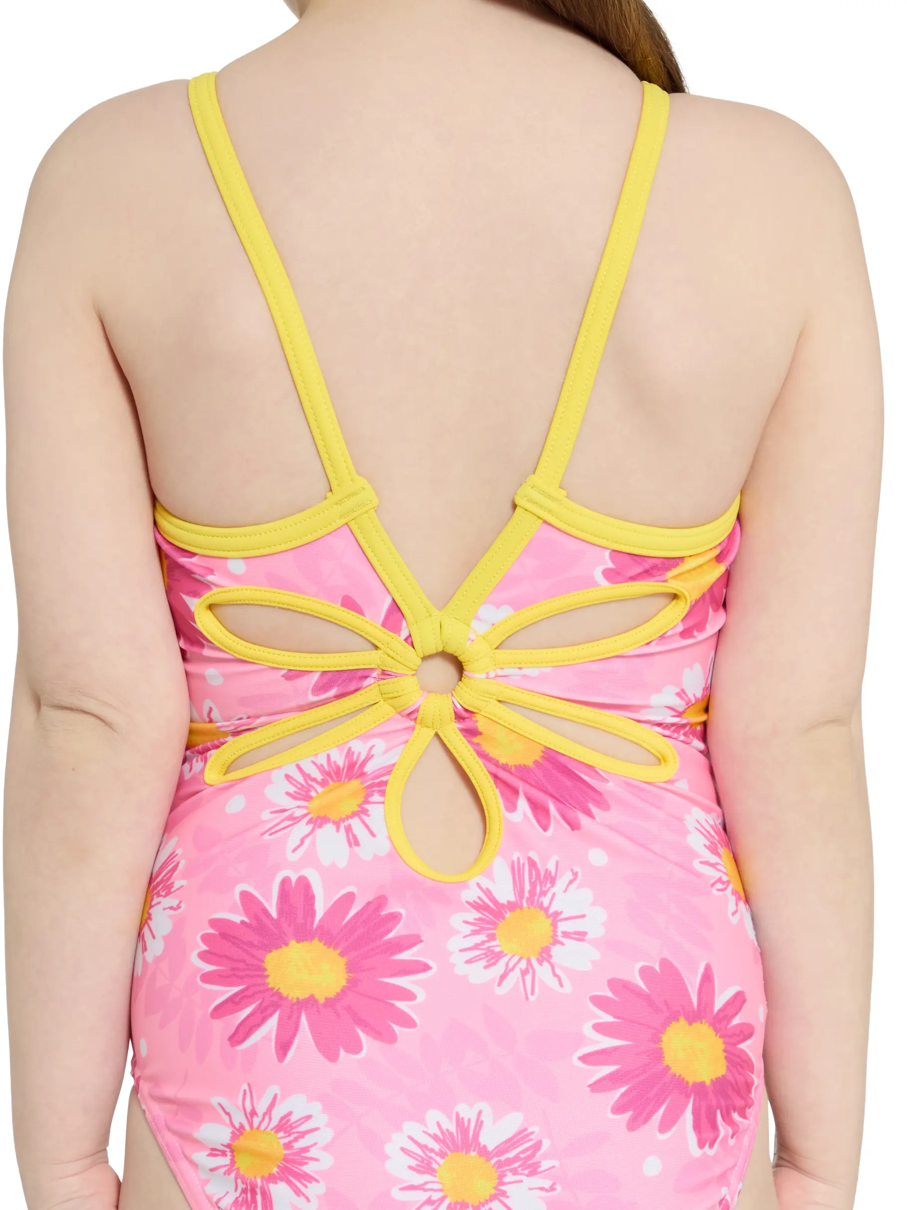 Sale,Clearance, view full size image of Front view of Product detail - Girls Holly Yaroomba Floral One Piece Swimsuit HOLL