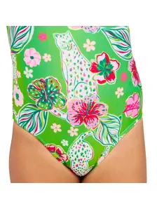 Display front view 5 of Product detail - Girls Twiggy Yaroomba Floral Swimsuit TWIG
