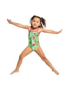 Display front view 8 of Product detail - Girls Twiggy Yaroomba Floral Swimsuit TWIG