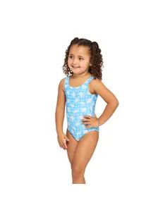 Display front view 1 of Product detail - Girls Daisy Check Scoopback Swimsuit DACH