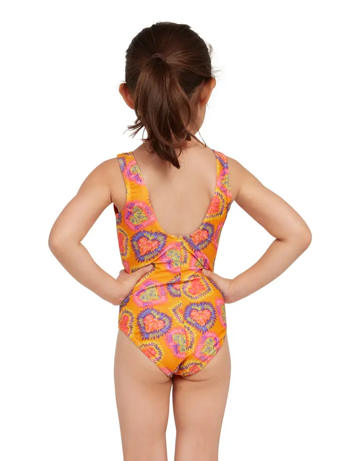 Sale,Clearance, view full size image of Front view of Product detail - Girls Heartthrob Scoopback One Piece Swimsuit HTTR