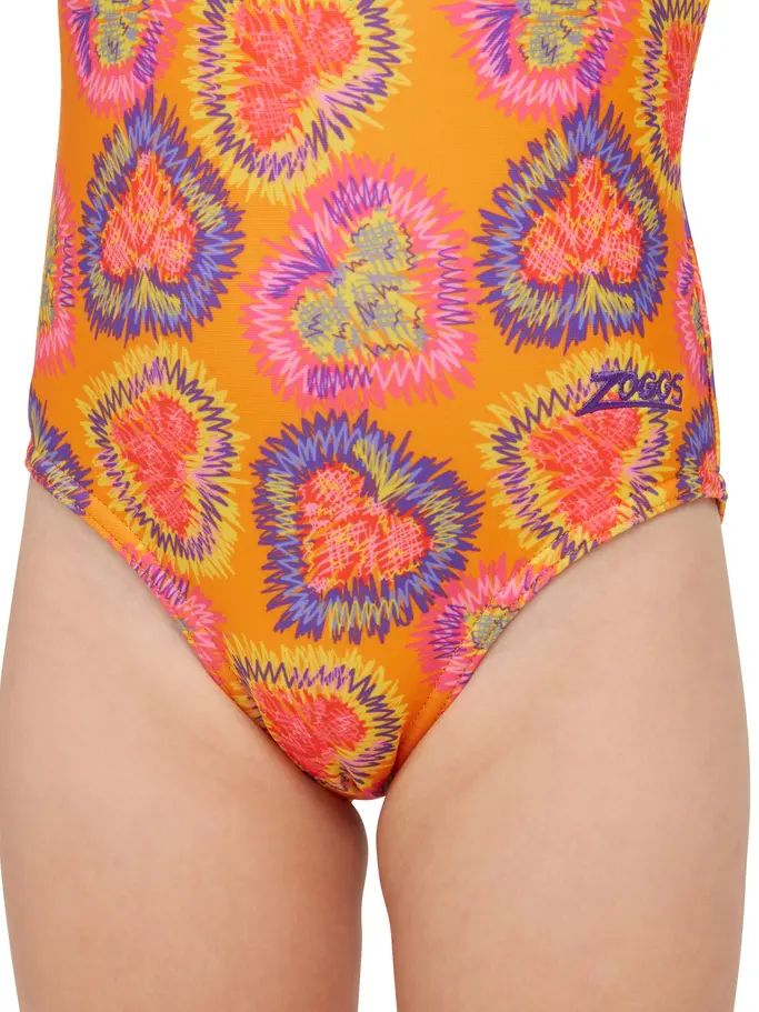 Sale,Clearance, view full size image of Front view of Product detail - Girls Heartthrob Scoopback One Piece Swimsuit HTTR