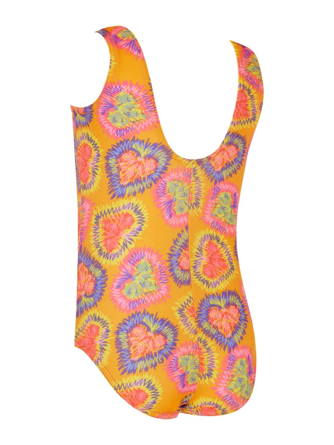 Sale,Clearance, view full size image of Front view of Product detail - Girls Heartthrob Scoopback One Piece Swimsuit HTTR