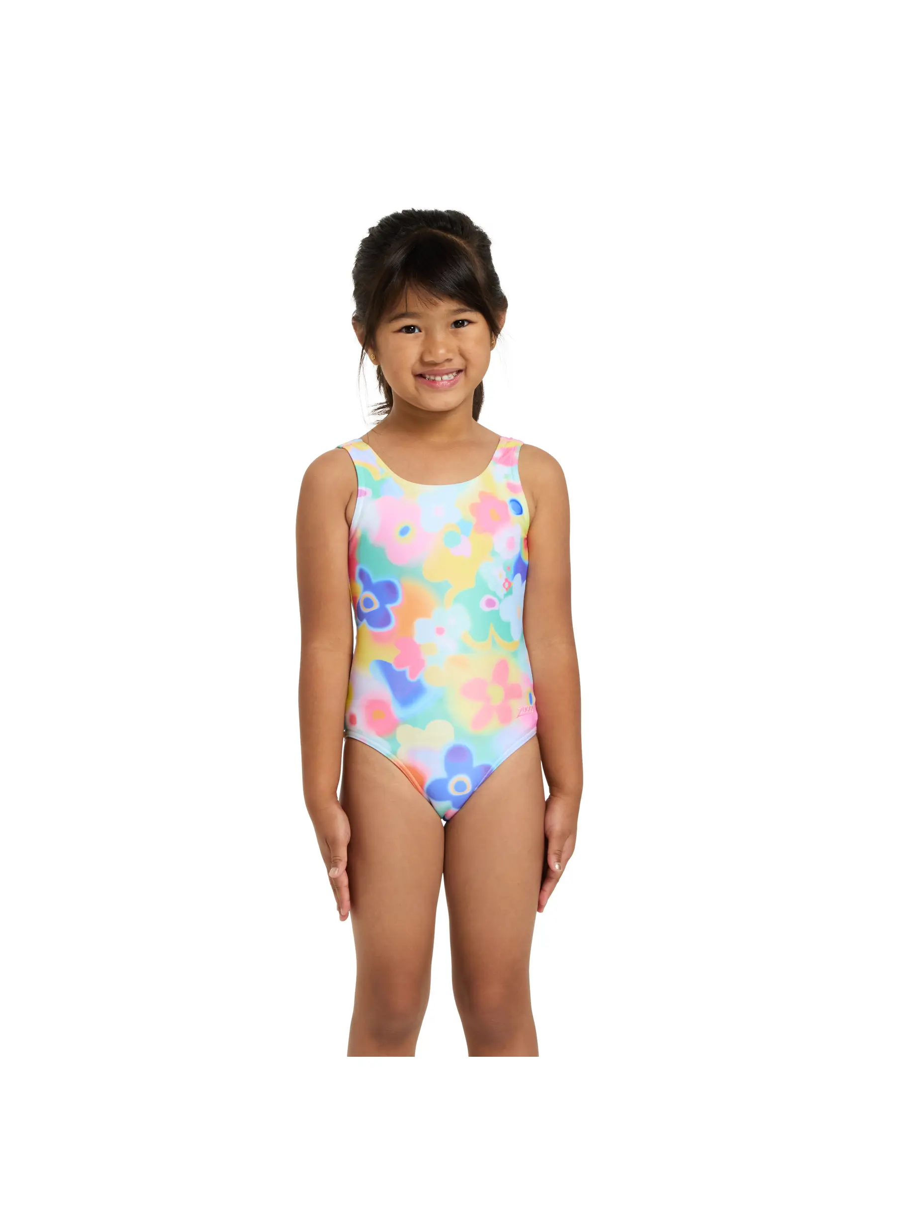 , view full size image of Front view of Product detail - Girls Maisie Scoopback One Piece MAIS