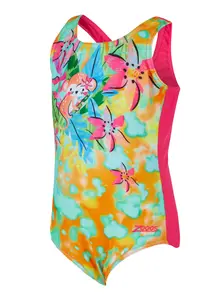 Display front view 1 of Product detail - Girls Wildwood Scoopback One Piece WILD