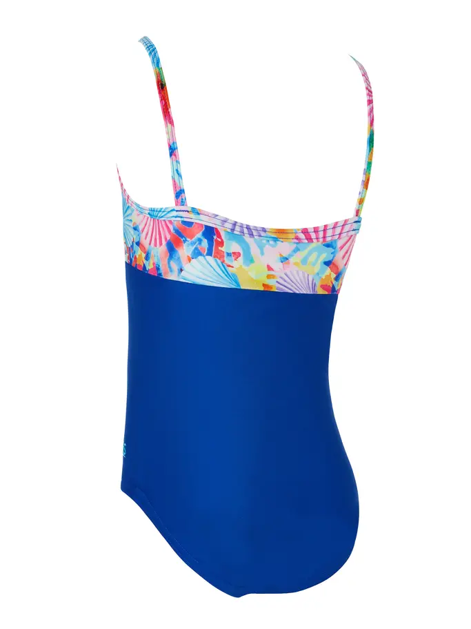 , view full size image of Front view of Product detail - Girls Crazy Clams Panel Classicback Swimsuit CZCL