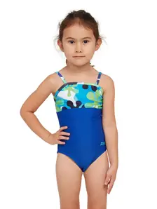 Display front view 1 of Product detail - Girls Wild Child Panel Classicback Swimsuit WLCH