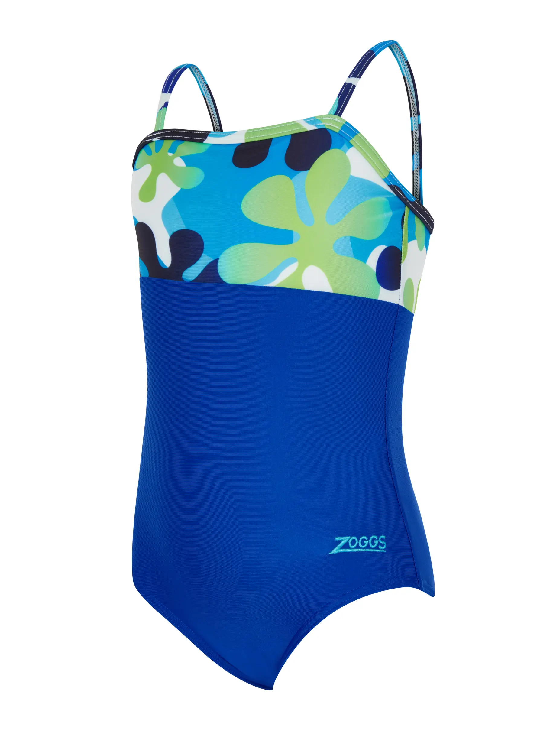 Sale, view full size image of Front view of Product detail - Girls Wild Child Panel Classicback Swimsuit WLCH