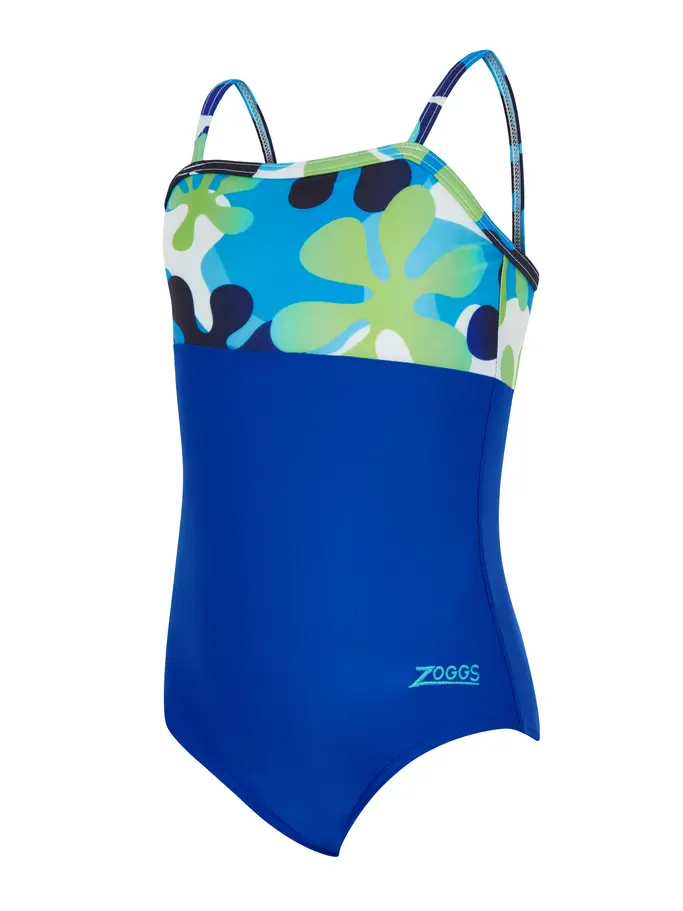Sale, view full size image of Front view of Product detail - Girls Wild Child Panel Classicback Swimsuit WLCH